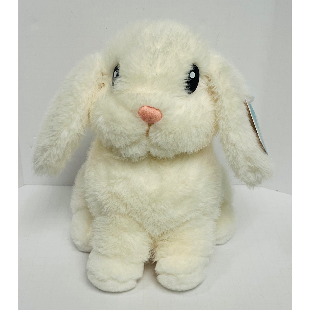 Way to Celebrate M Chubby Bunny Cream Plush Rabbit 10 inch Soft Stuffed Animal